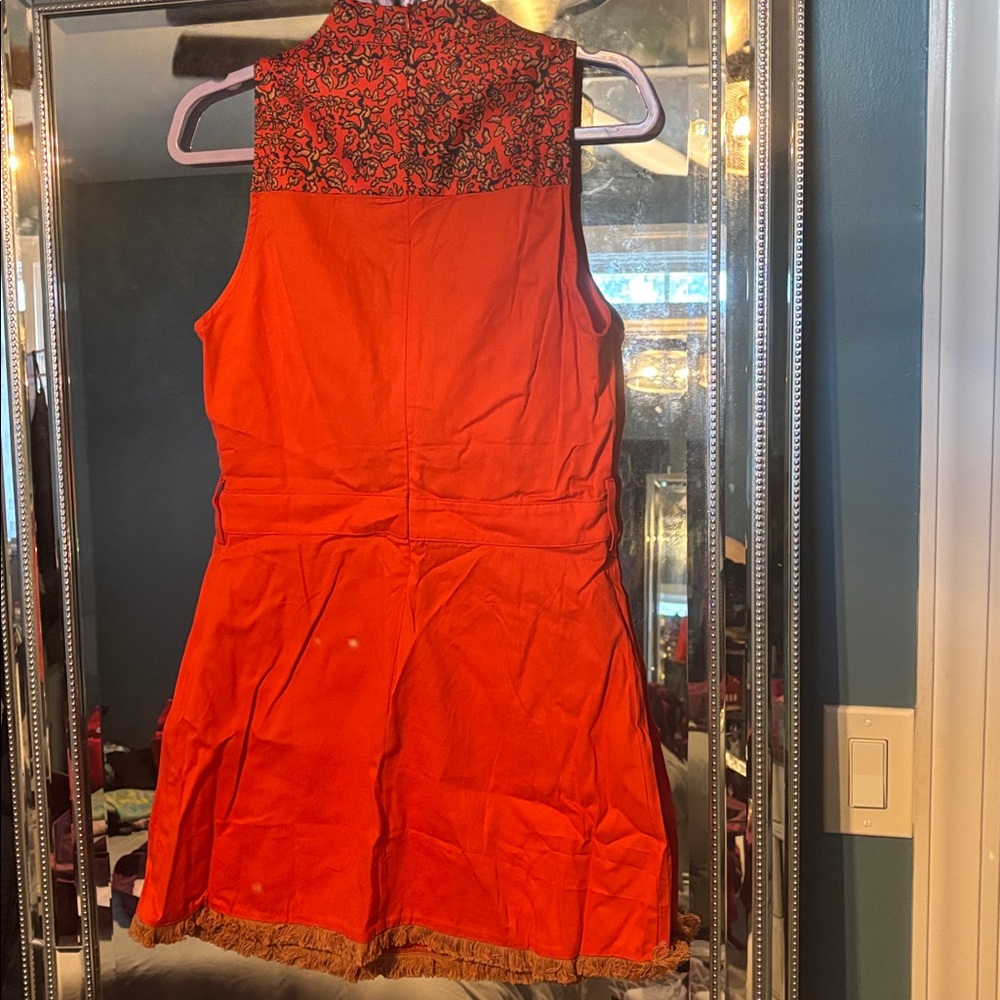 Lola Orange Embroidered Mini Dress - Picture 4 of 6